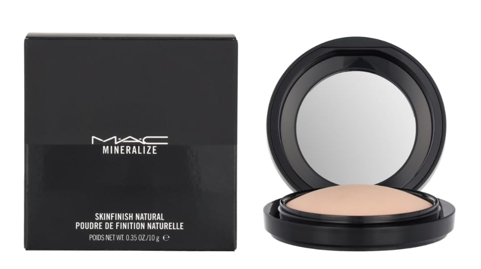MAC Mineralize Skinfinish front packaging showing compact and label, refined finish benefit