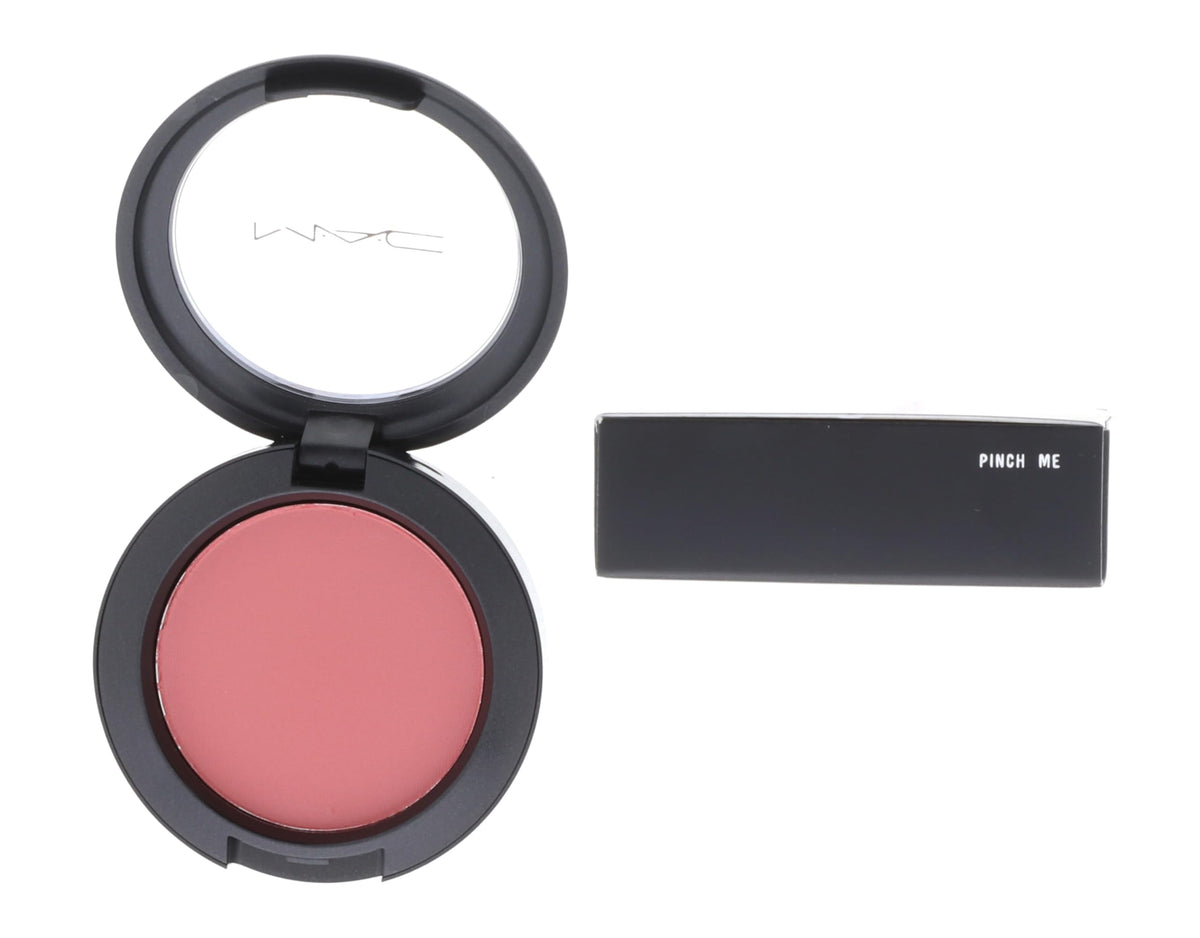 MAC Pinch Me swatch closeup revealing smooth texture and true pink tone benefit