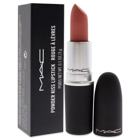 MAC Powder Kiss next to coin for scale showing compact 0.1 oz size benefit: travel-friendly