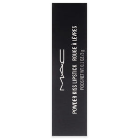 MAC Powder Kiss on vanity with makeup tools showing everyday styling benefit: effortless routine