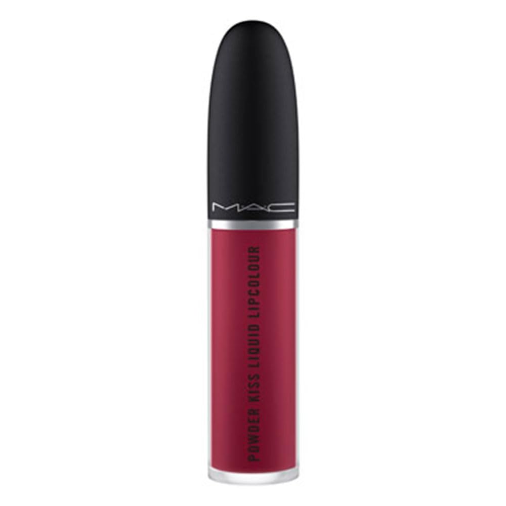 MAC front packaging showing deep berry shade and compact tube for clear identification