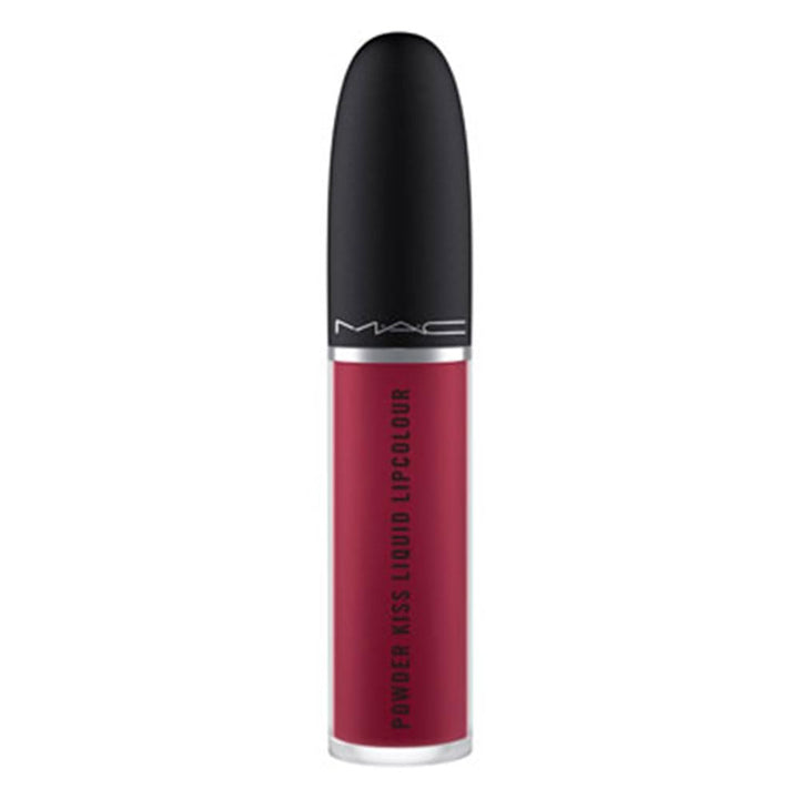 MAC front packaging showing deep berry shade and compact tube for clear identification