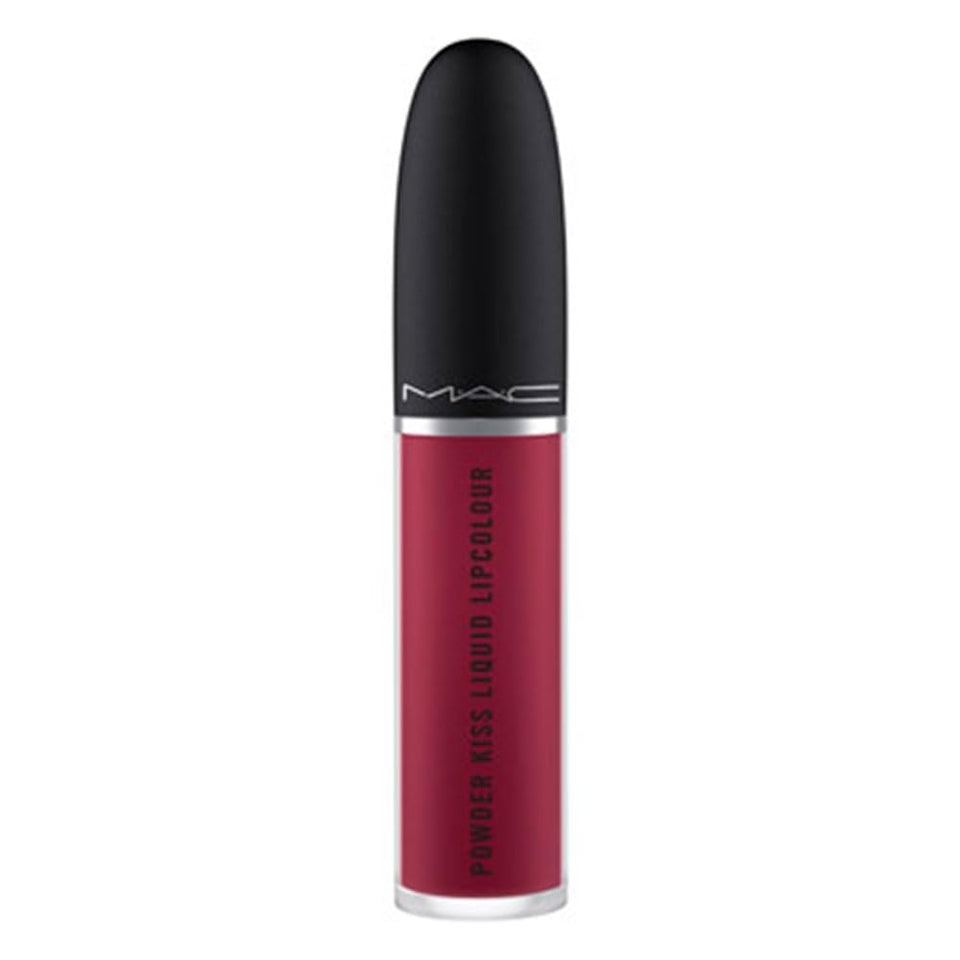 MAC front packaging showing deep berry shade and compact tube for clear identification