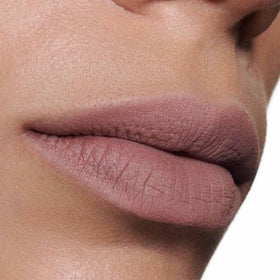 MAC closeup of lips wearing shade for finish and coverage demonstration benefit