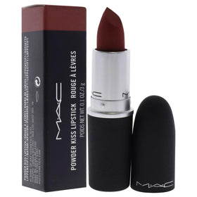 MAC Powder Kiss applied on lips in lifestyle setting showing blurred soft-focus