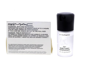 MAC mist spray close-up displays fine hydrating texture for a dewy finish benefit