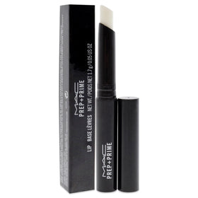 MAC prep + prime lip application on lips demonstrating smoother lipstick glide