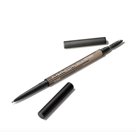 MAC Pro Brow Definer front packaging showing pencil and cap, smooth application benefit