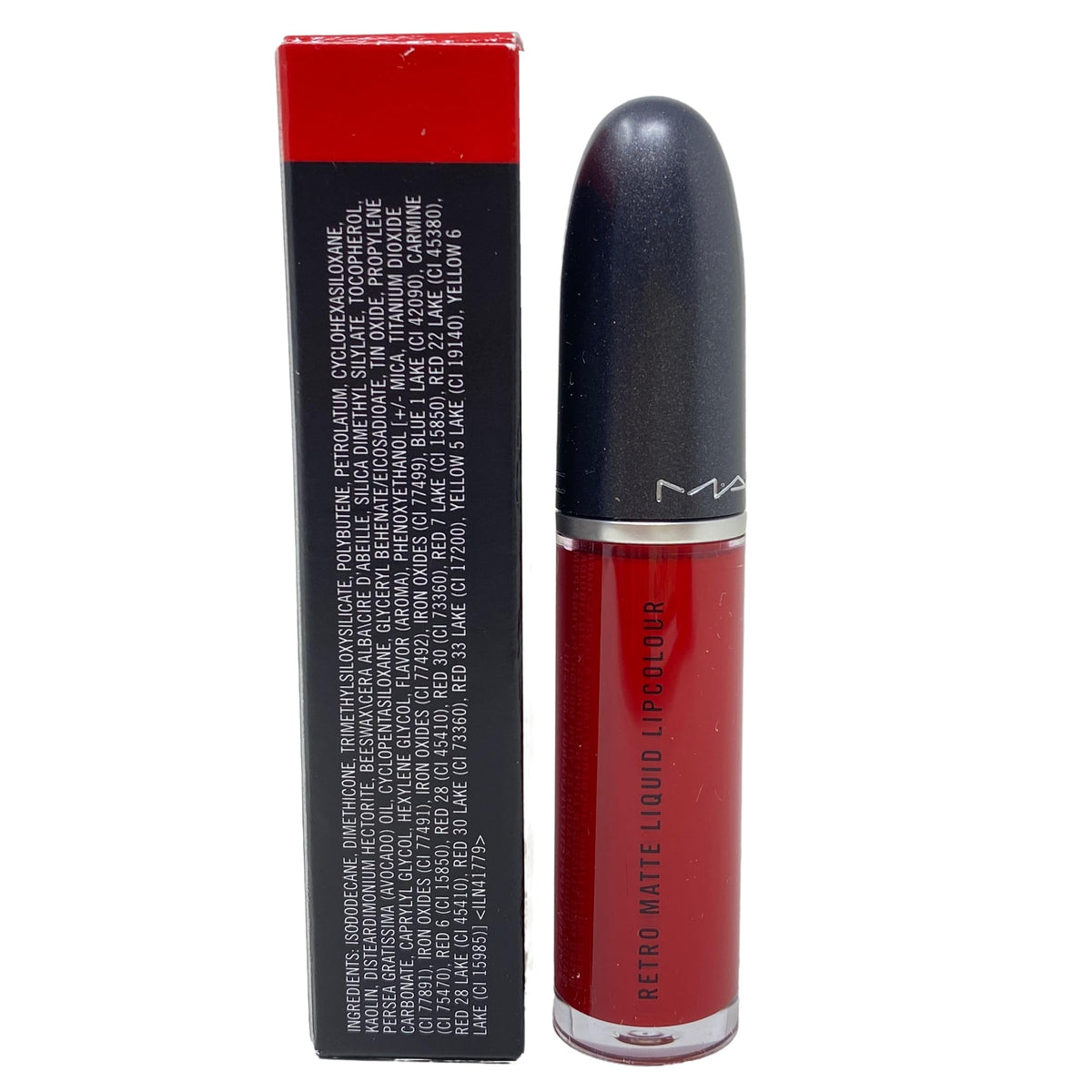 MAC Retro Matte on lips lifestyle shot demonstrating rich Feels So Grand color and long-lasting finish