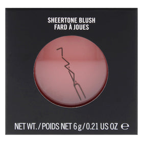 MAC Sheertone Blush applied with brush demonstrating smooth blending benefit