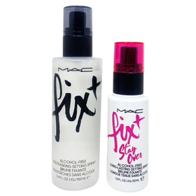 M·A·C close-up mist droplets from Fix+ demonstrating fine hydration for seamless makeup
