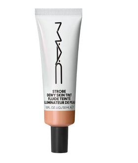 M.A.C Strobe Dewy Skin Tint front bottle showing packaging and shade