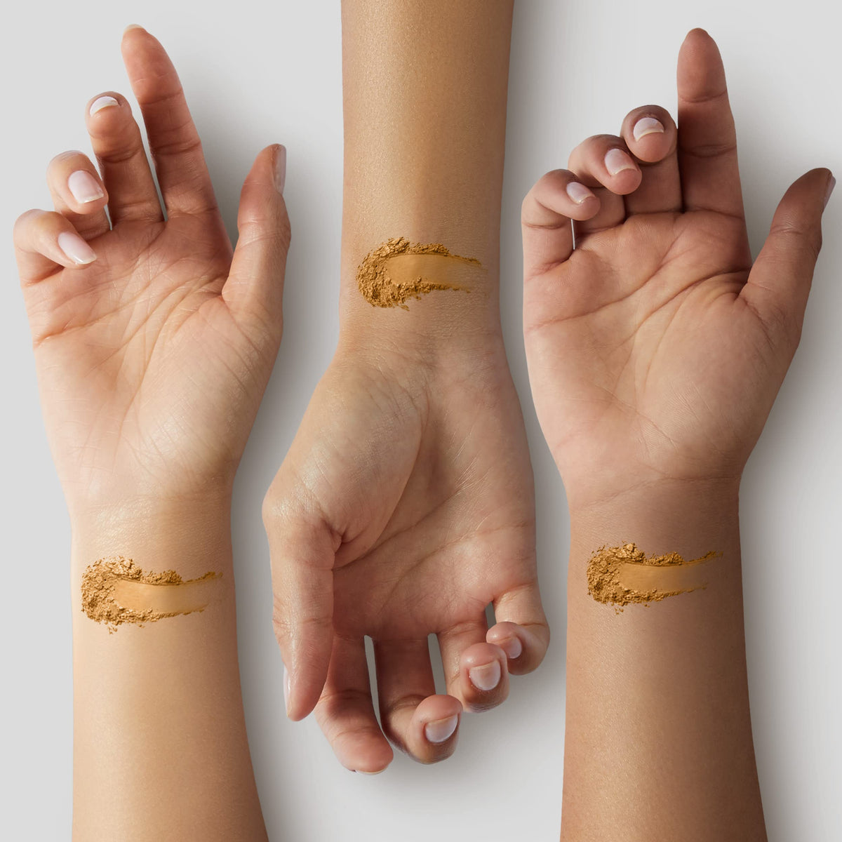 MAC product applied with brush demonstrating buildable coverage benefit