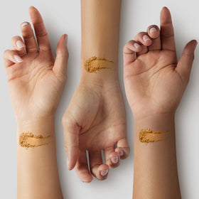 MAC product applied with brush demonstrating buildable coverage benefit