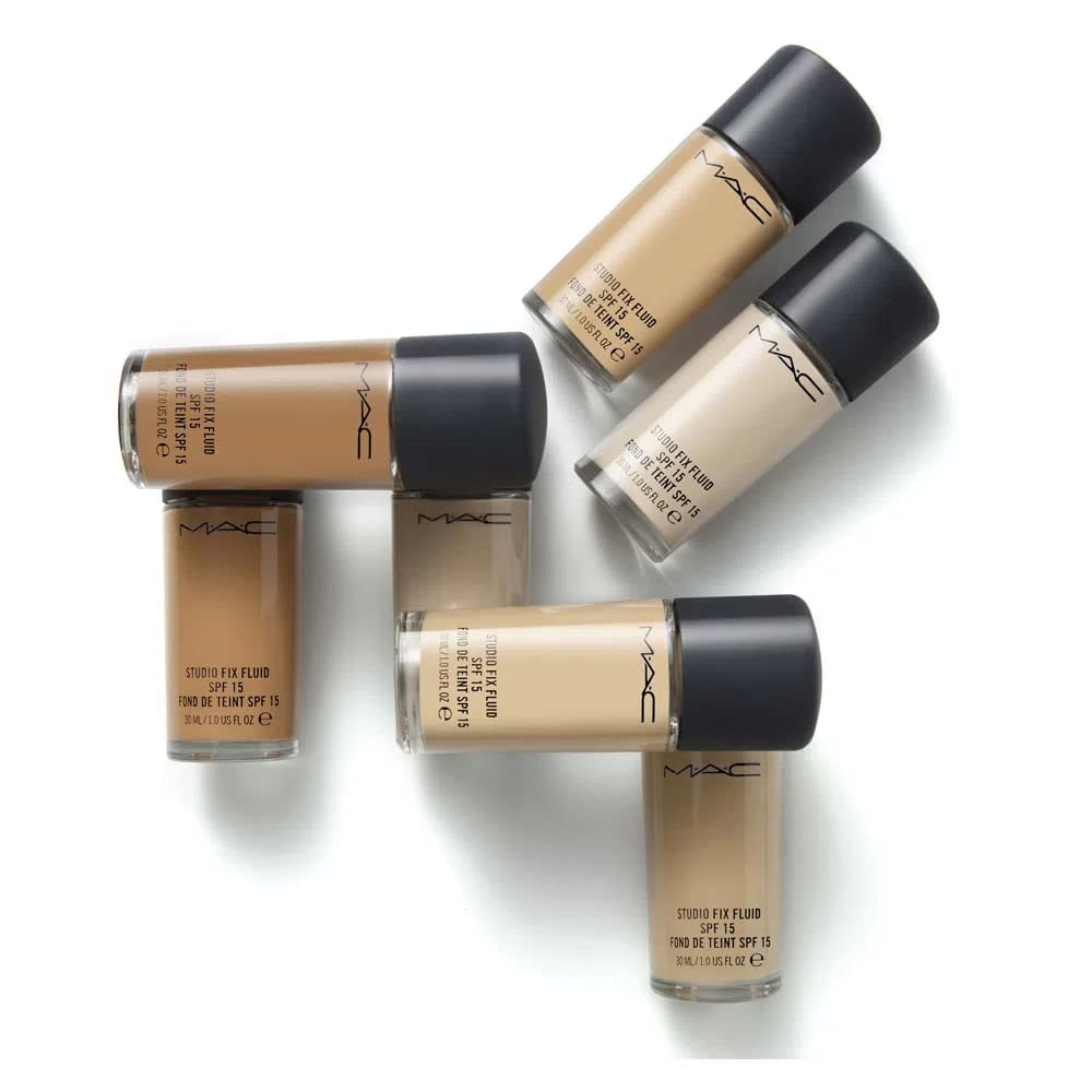 MAC foundation being applied with brush for even, buildable coverage