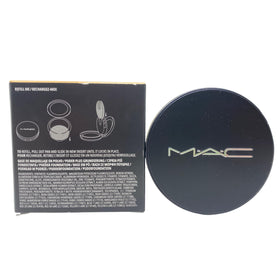 M·A·C Studio Fix in use on light skin demonstrating quick oil control and natural-looking coverage