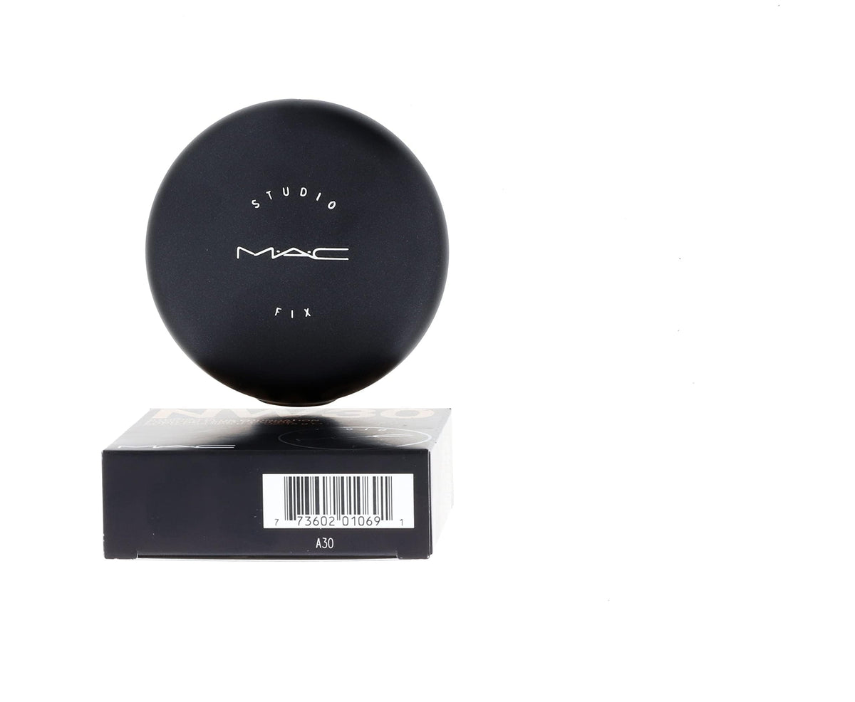 MAC powder applied on skin swipe demonstrating buildable coverage benefit