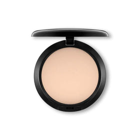 MAC compact front open showing pan and mirror, handy for touch-ups