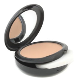 MAC compact front view showing sleek packaging and travel-ready design benefit