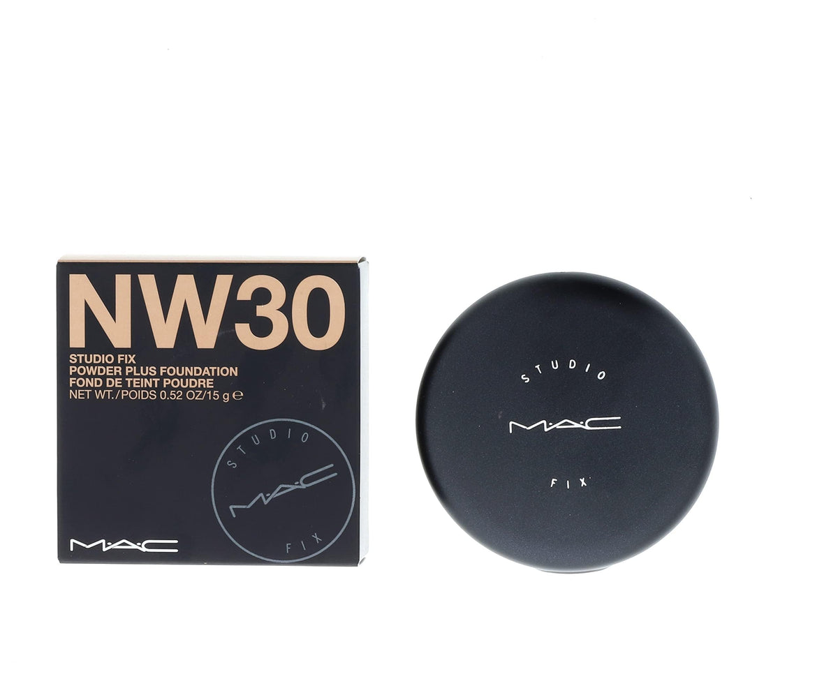 MAC compact open with powder pan visible offering easy, on-the-go touch-ups