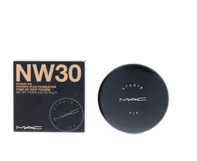 MAC compact open with powder pan visible offering easy, on-the-go touch-ups