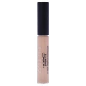 MAC Studio Fix label closeup displaying shade NW22 and wear details