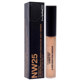 MAC Studio Fix concealer NW25 swatch on forearm demonstrating blendable, buildable finish