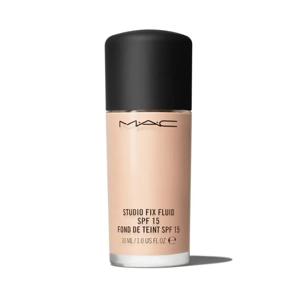 M·A·C Studio Fix Fluid N4 front bottle view showing matte finish and SPF, wearable coverage