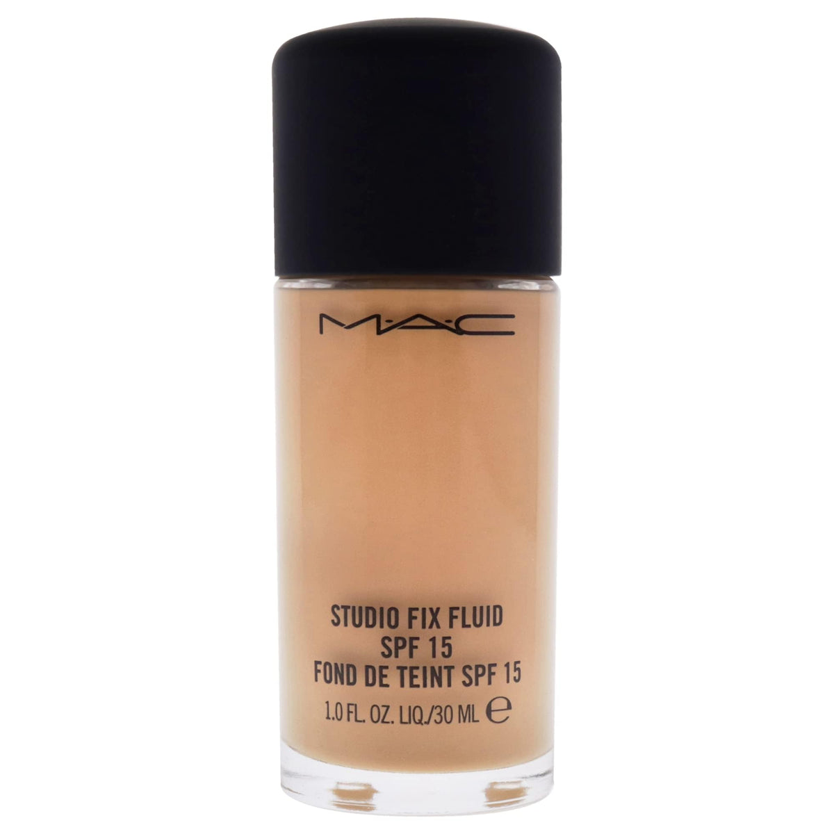 MAC Studio Fix Fluid texture swatch close-up showing blendable finish and matte control