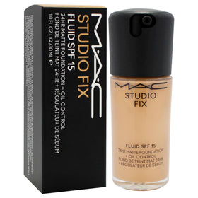 MAC foundation swatched on hand showing buildable coverage benefit
