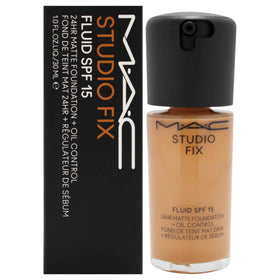 MAC studio fix fluid front packaging showing product and shade for easy recognition