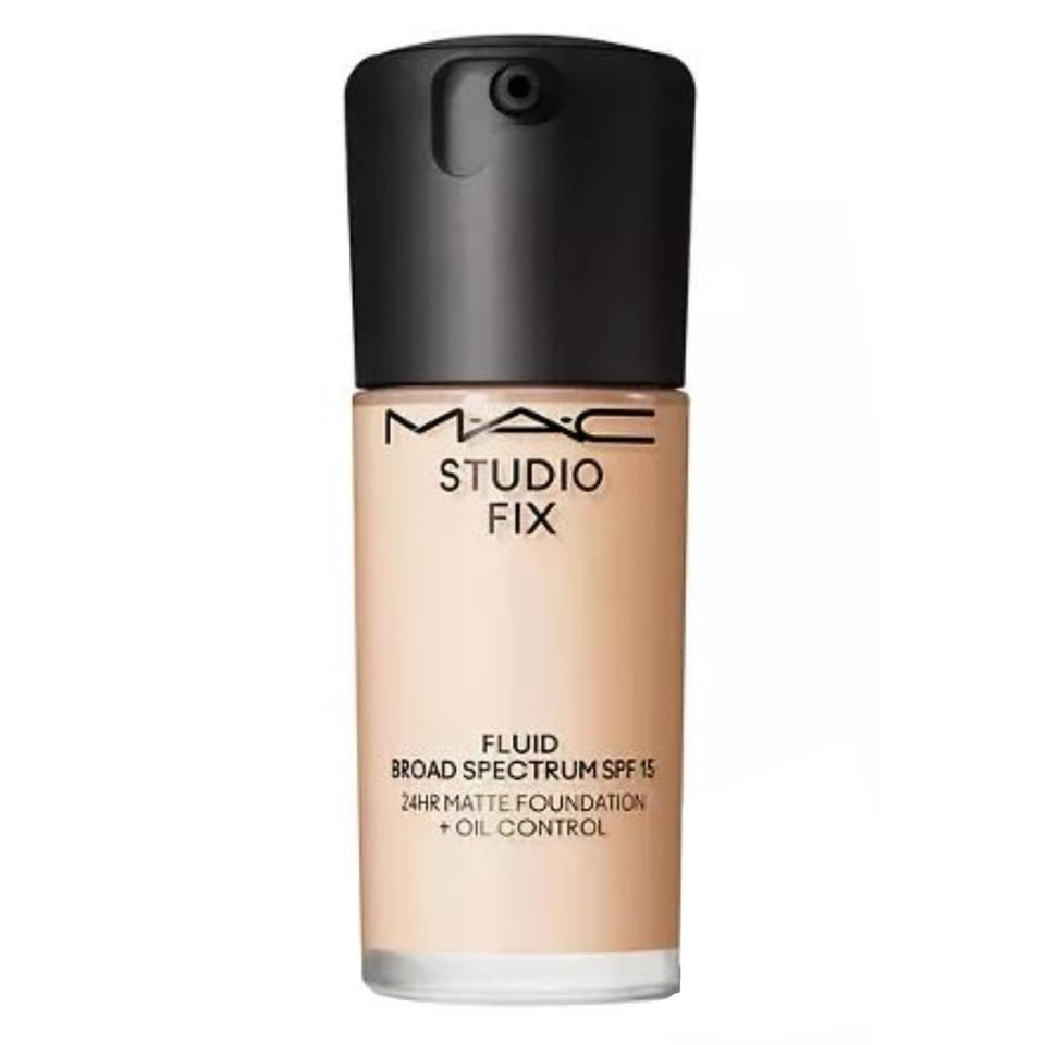 MAC Studio Fix Fluid NC5 front packaging showing bottle and shade for even coverage
