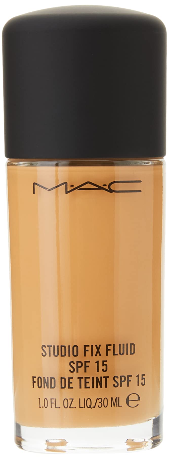 MAC Studio Fix Fluid pump detail highlighting easy-dispense design and clean application