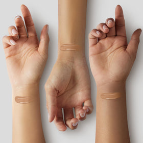 MAC NC37 shade poured on wrist to compare tone and find true match