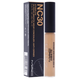 MAC concealer NC30 applied under eye highlighting MAC brightening benefit