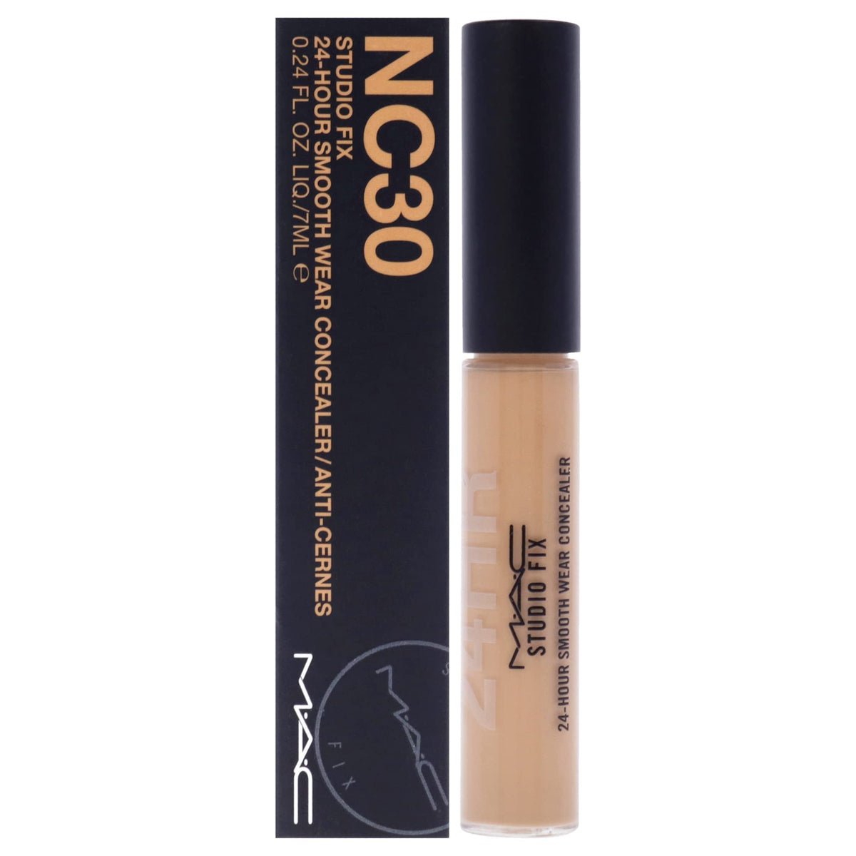 MAC Studio Fix front view showing packaging and shade NC30 for reliable coverage
