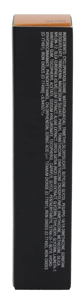 MAC Studio Fix NC45 applied under-eye demonstrating natural matte concealment