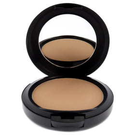 MAC Studio Fix compact open with mirror showcasing powder surface for on-the-go touch-ups