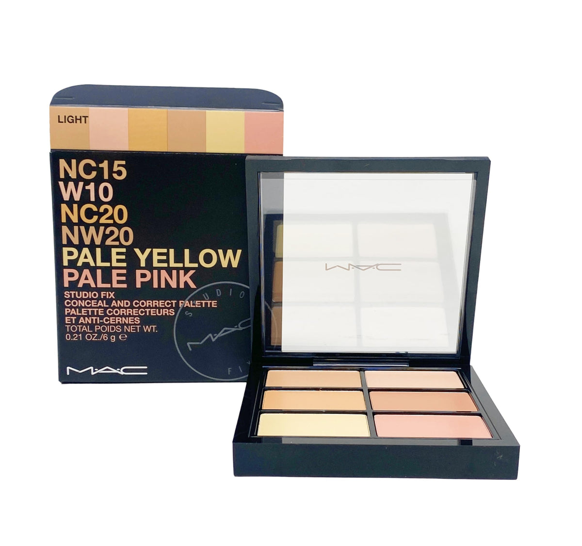M.A.C Studio Fix palette front view showing six shades for versatile coverage