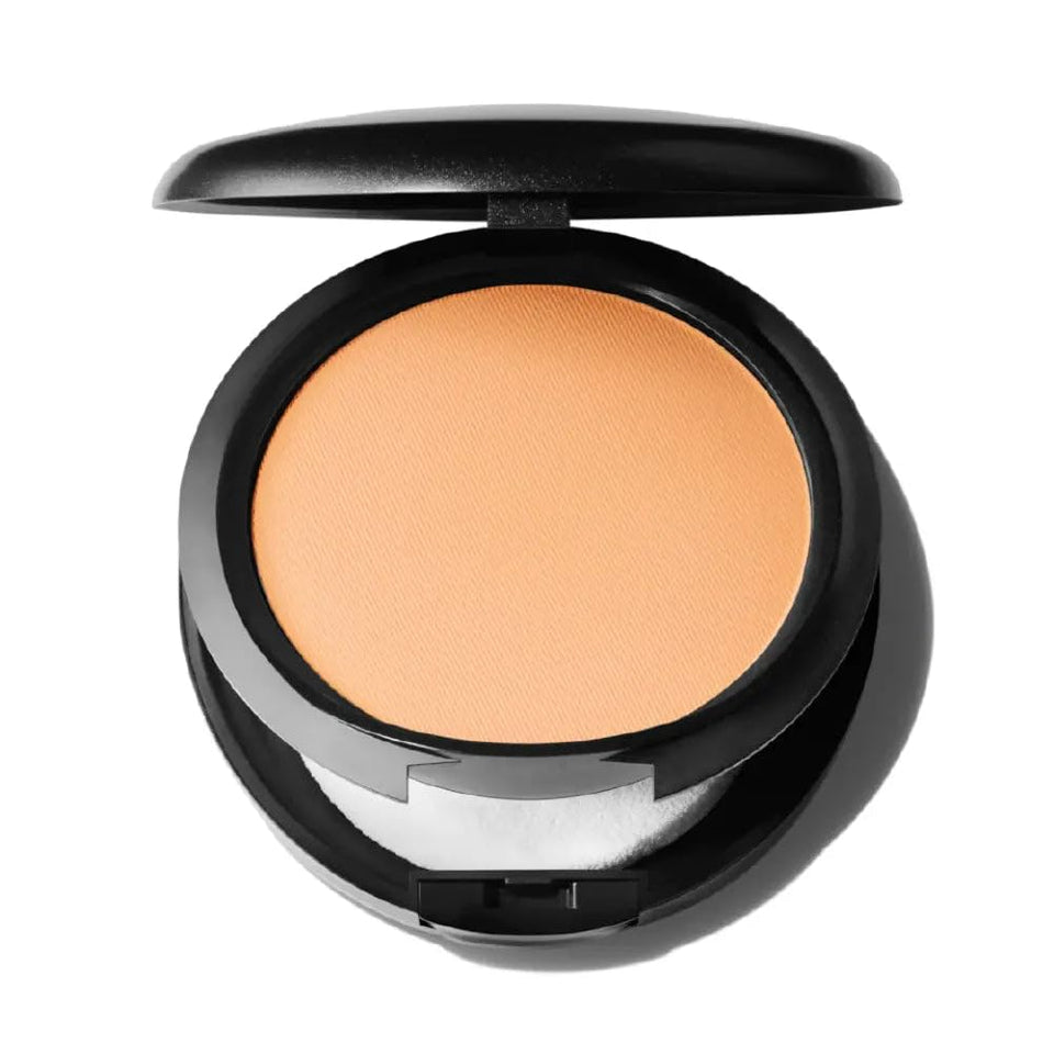 MAC compact front view showing shade NC43.5 and portable matte finish benefits