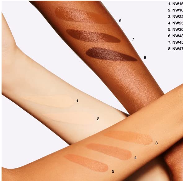 MAC Studio Fix Tech applied on model for a natural matte finish and even complexion