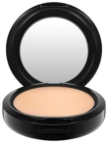 MAC swatch of NC15 on forearm, shows matte coverage and shade