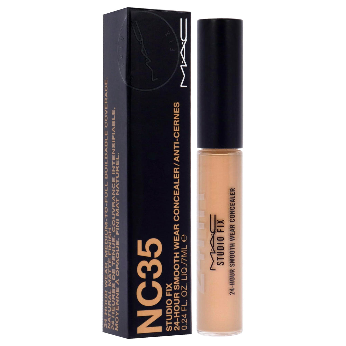 MAC Studio Fix texture swatched on skin to show smooth blendability and coverage