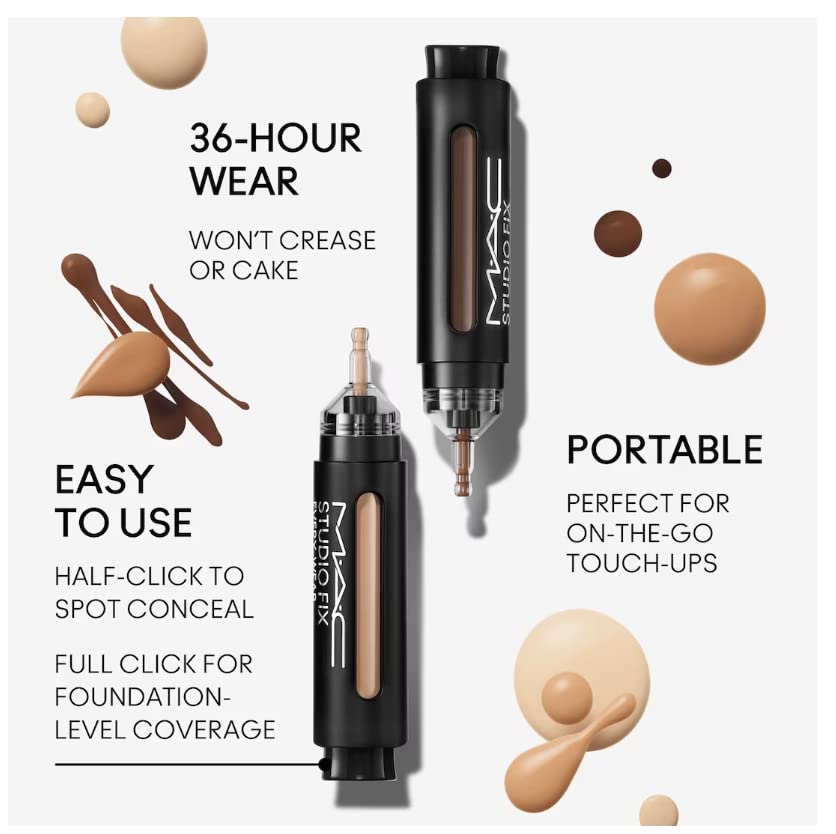 MAC Studio Fix swatch on skin texture showing smooth blendability and coverage
