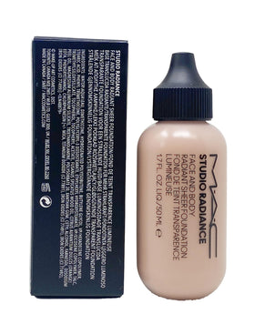 MAC Studio Radiance texture close-up illustrating lightweight, blendable finish