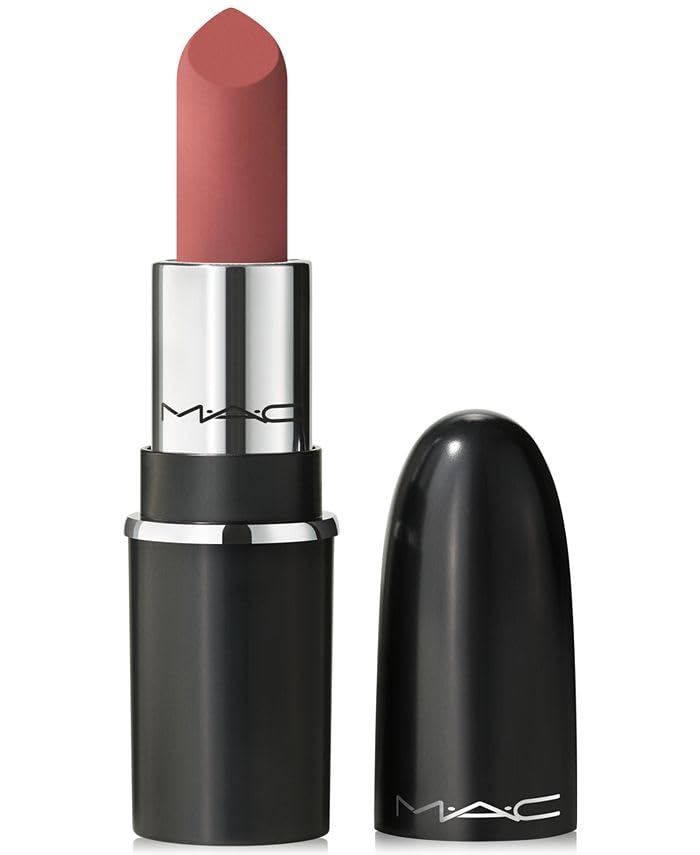 MAC Velvet Teddy mini front packaging showing compact size and bold shade benefit