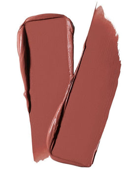 MAC Velvet Teddy lipstick texture close-up highlighting silky-matte finish and moisturizing benefit