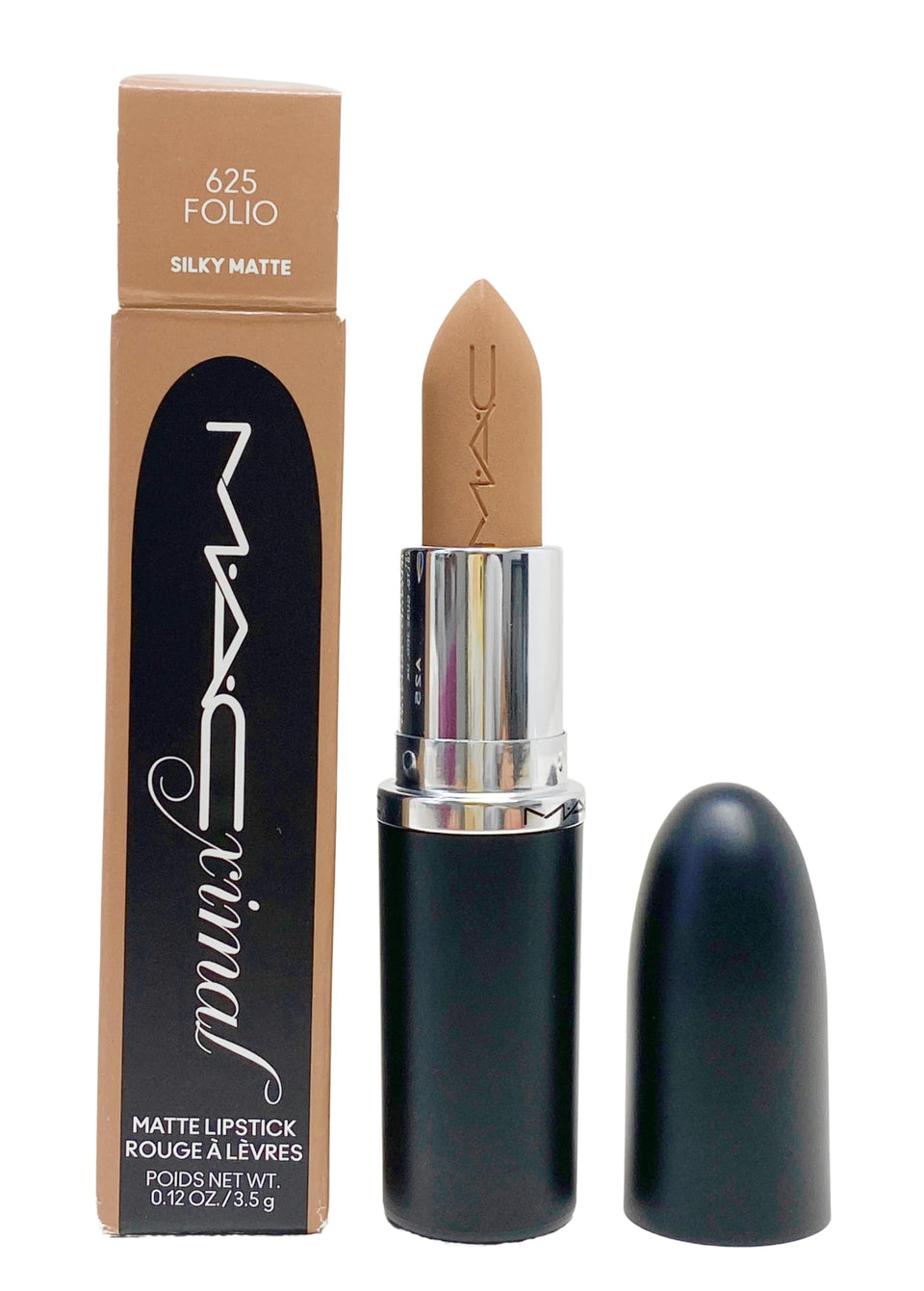 MAC Ximal front packaging showing the tube and shade name for easy identification and shelf appeal