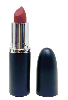 MAC Ximal lipstick texture close-up highlighting creamy silky-matte finish benefit