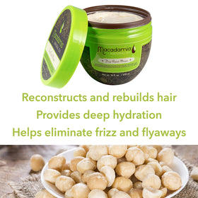Macadamia Natural Oil visible before and after hair improvement for restored shine